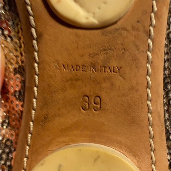 CHANEL Ballet Flats -Sparkling Gold/Cream Stitch - Picture 10 of 12